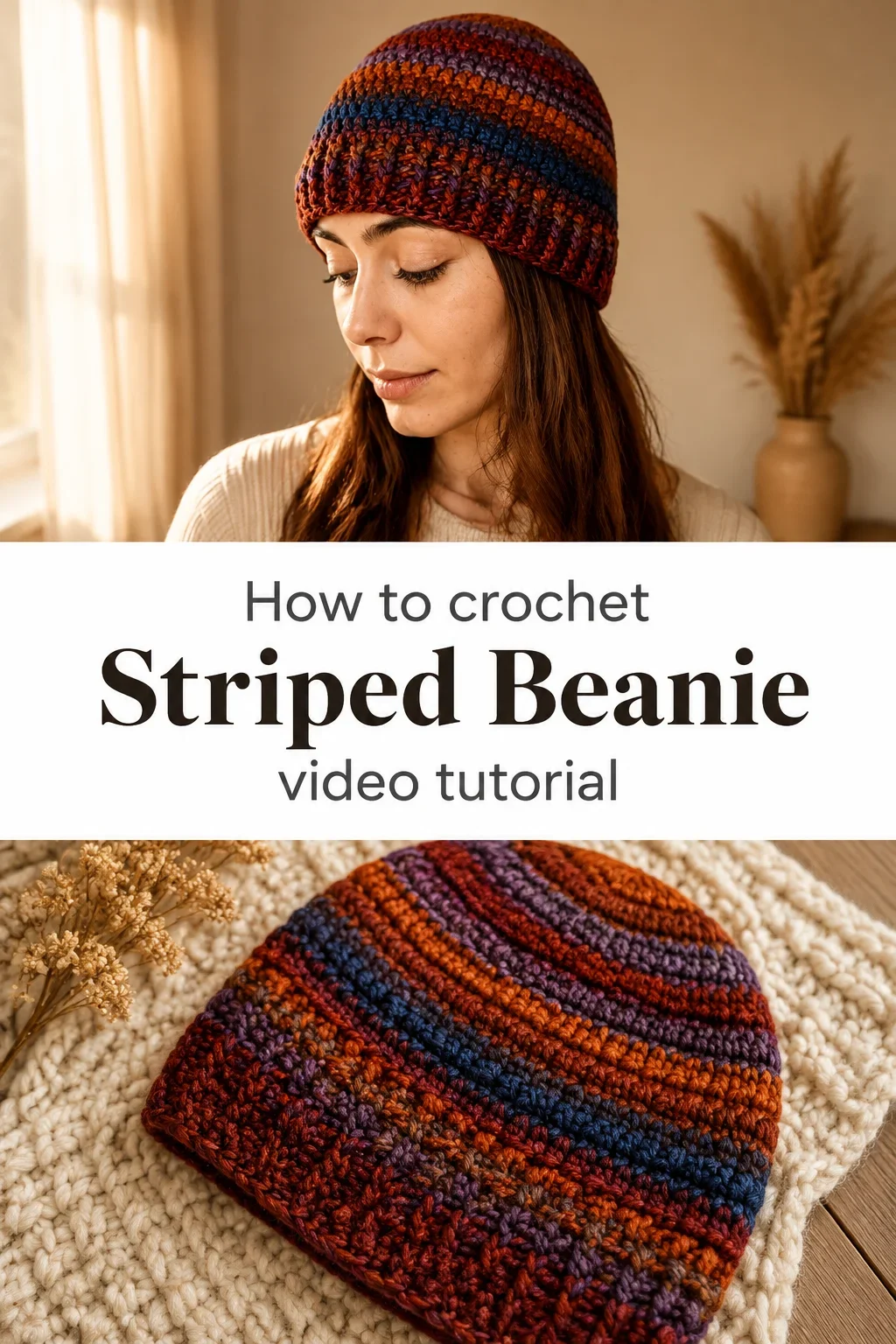 Crochet Striped Beanie: A Warm and Cozy Classic