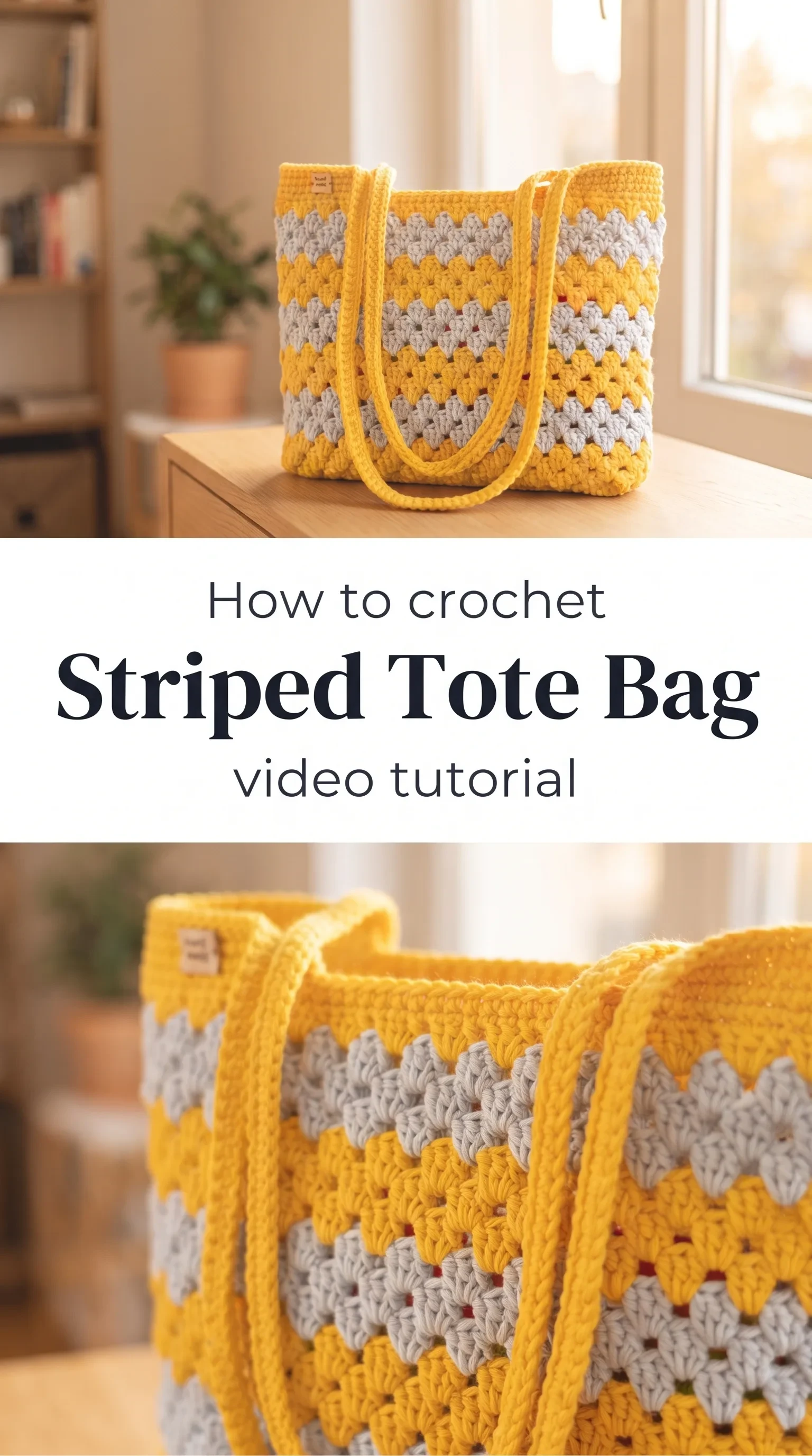 Crochet Striped Tote Bag: A Cheerful Summer Essential