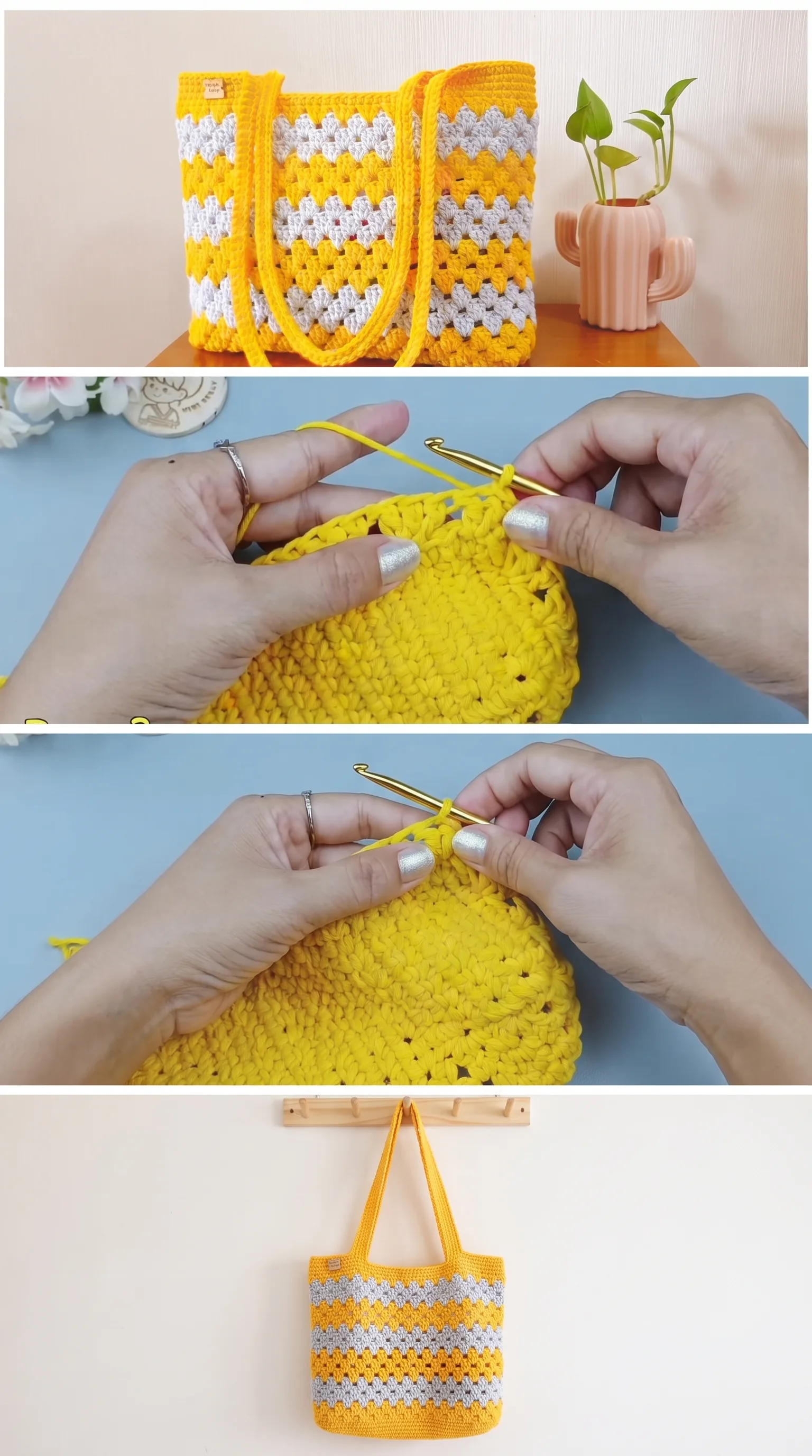 Crochet Striped Tote Bag: A Cheerful Summer Essential pattern