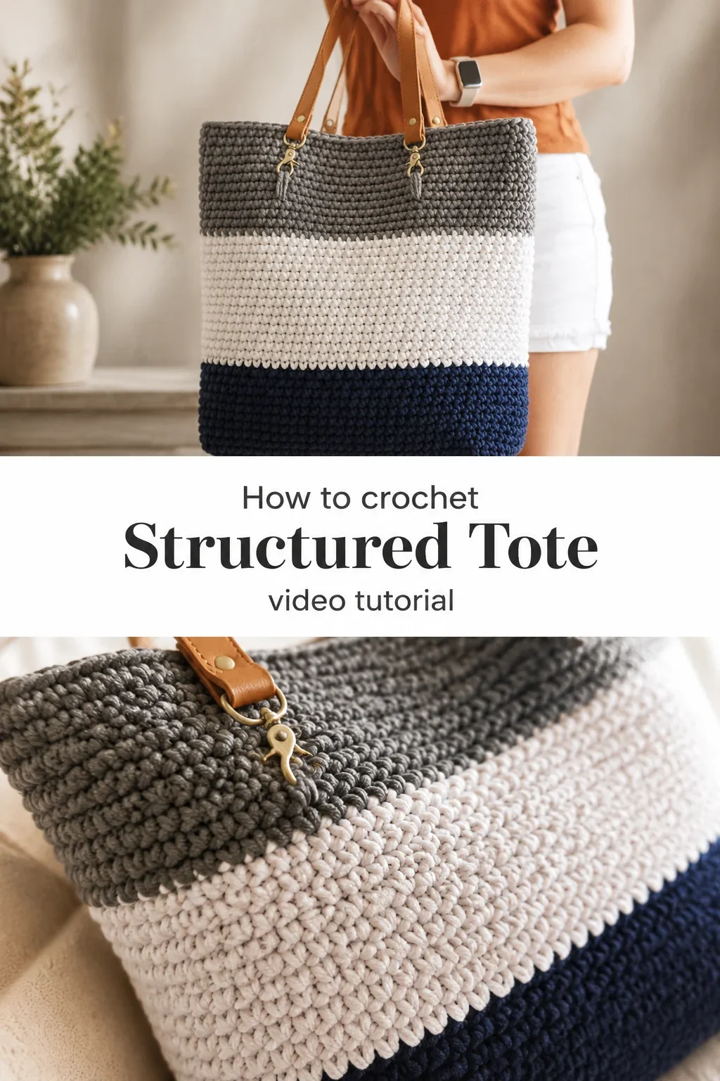 Crochet Structured Tote: A Polished Everyday Essential