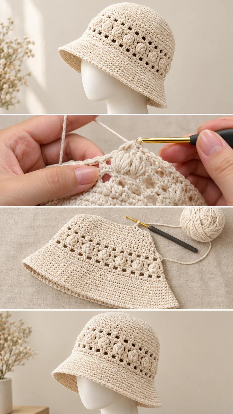 Crochet Summer Bucket Hat: A Chic Warm-Weather Essential pattern
