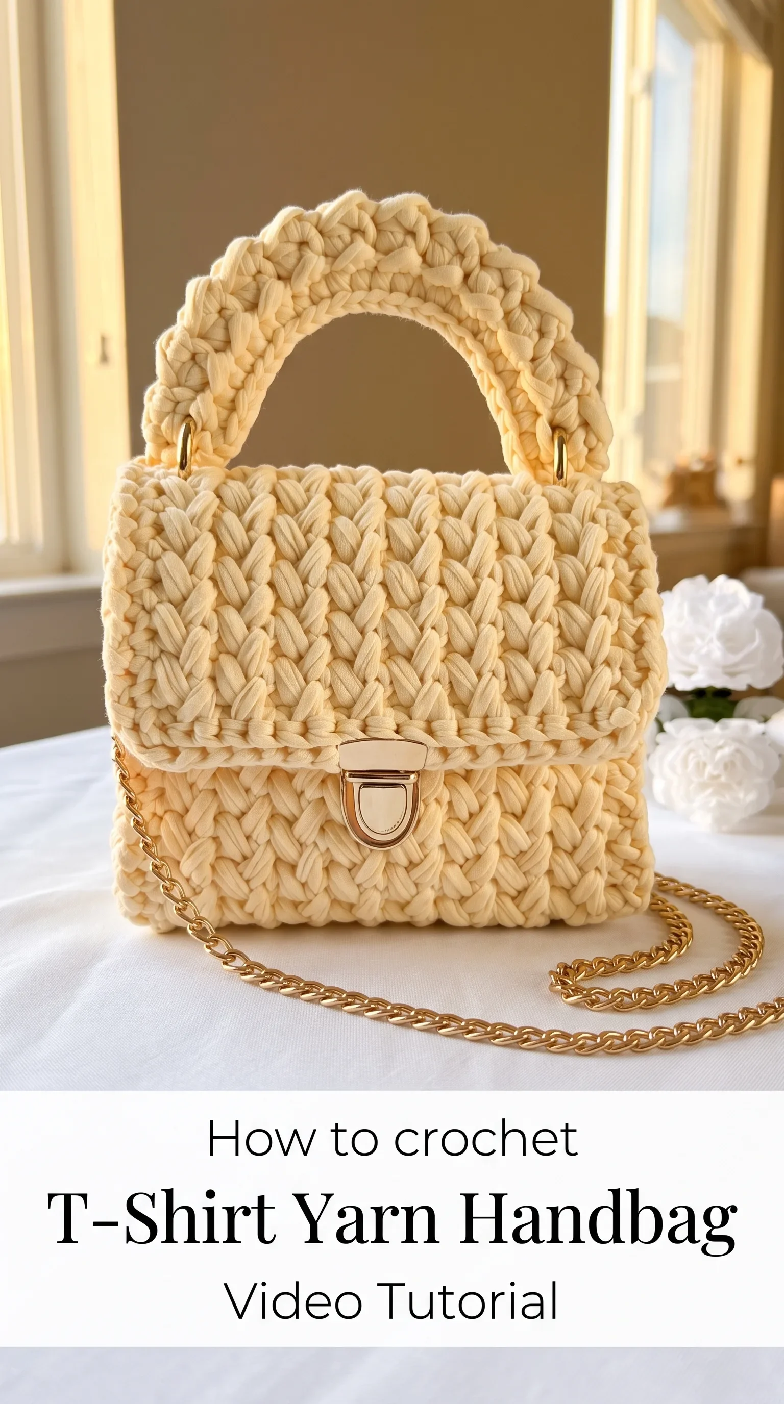 Crochet T-Shirt Yarn Handbag: A Stunning Statement Piece