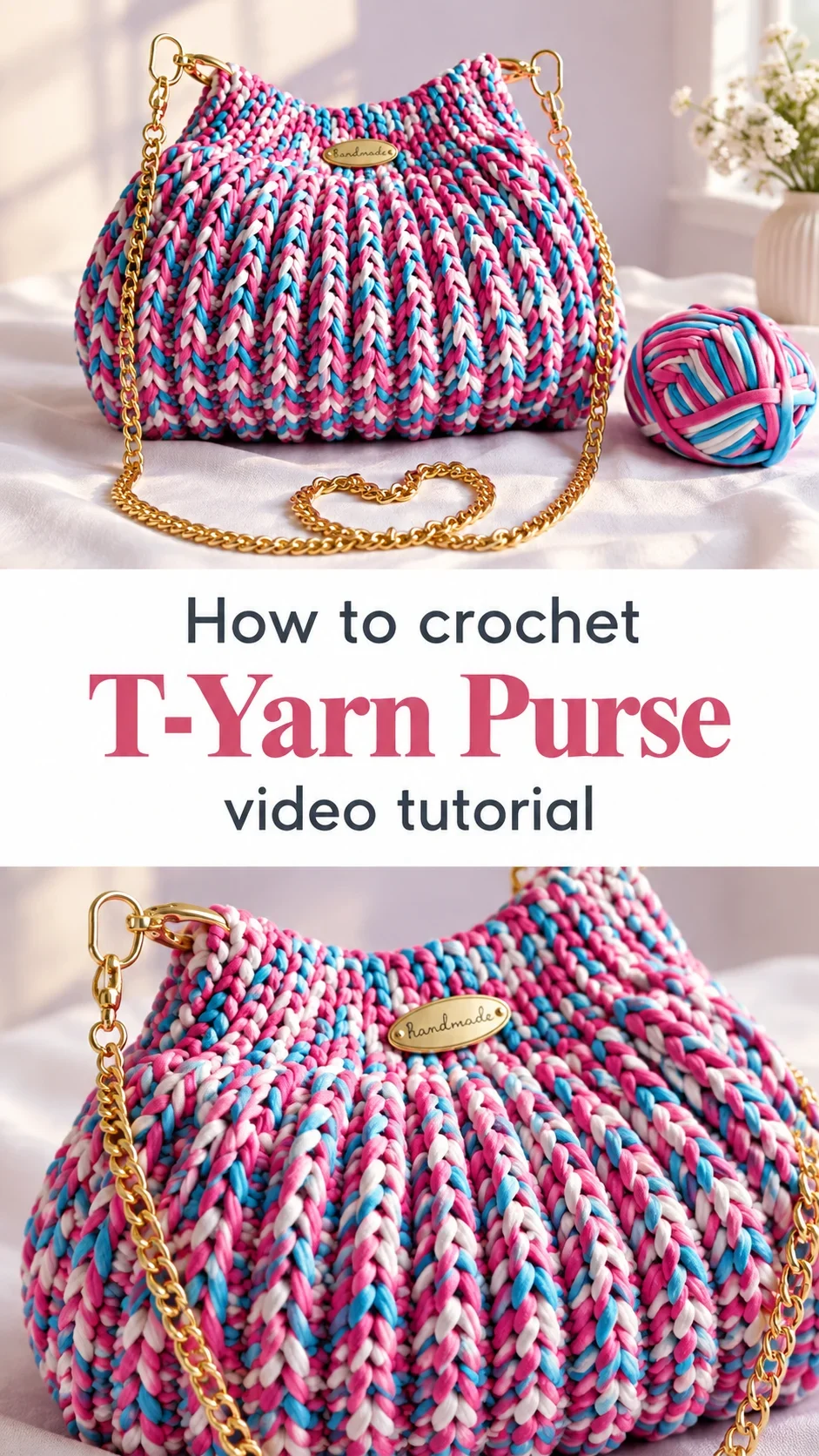 Crochet T-Yarn Purse: A Chic and Vibrant Accessory