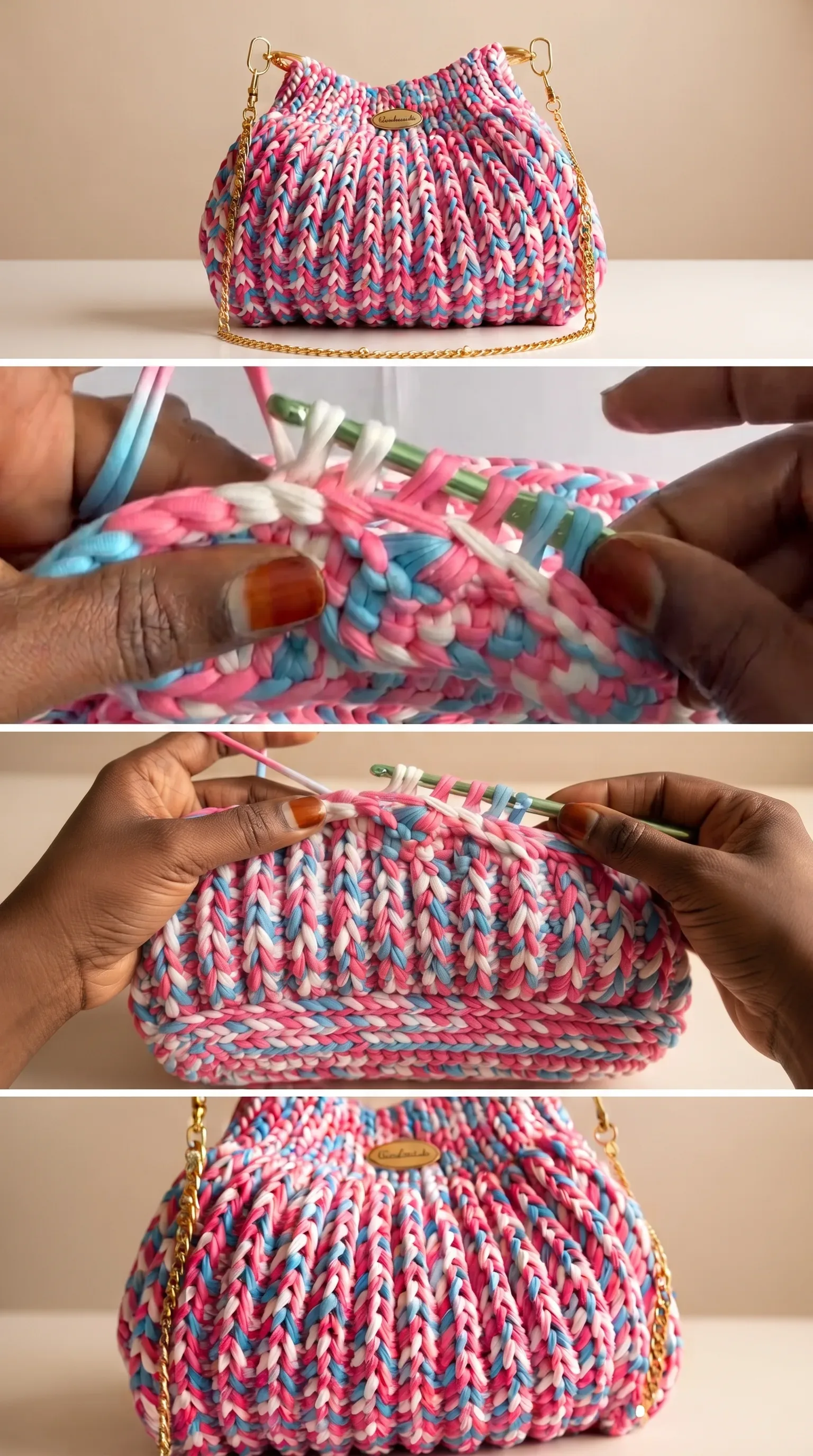 Crochet T-Yarn Purse: A Chic and Vibrant Accessory pattern