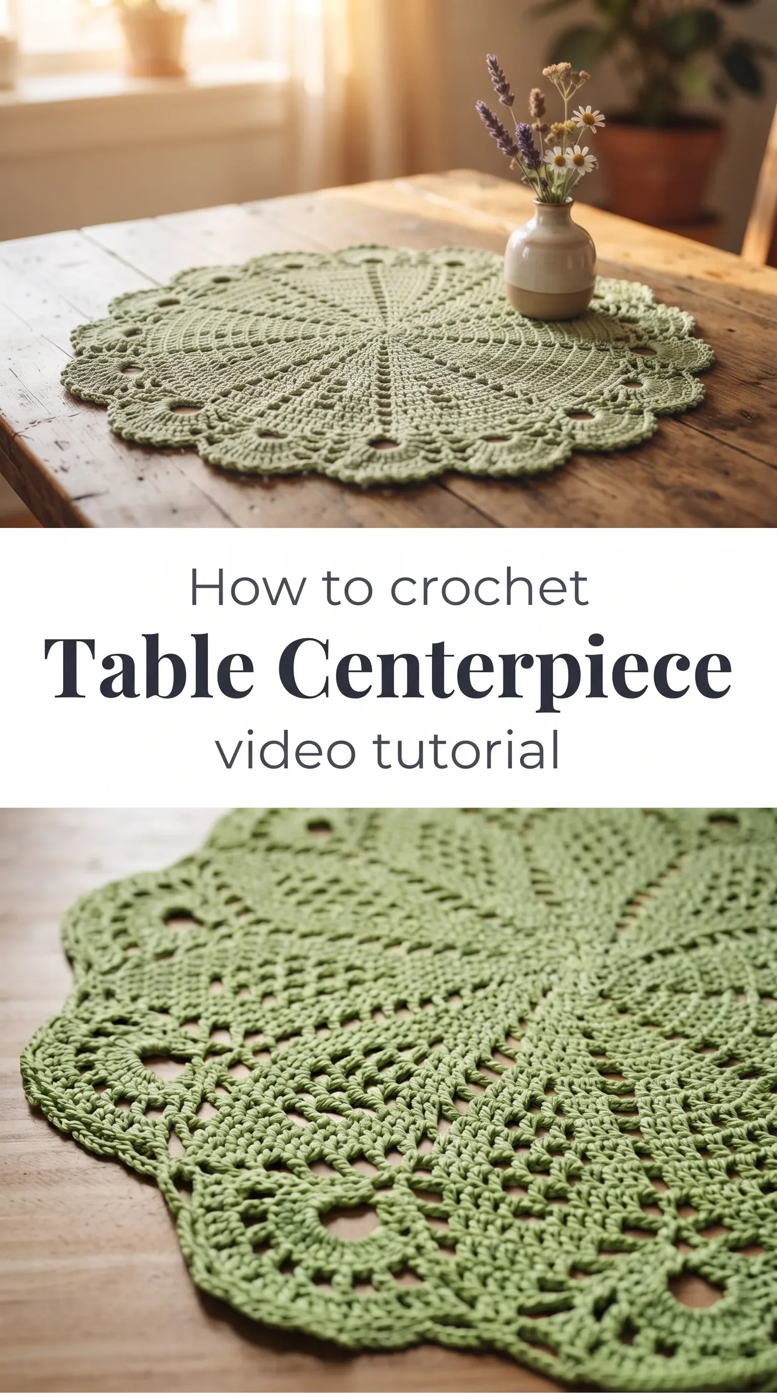 Crochet Table Centerpiece: An Elegant Decorative Accent
