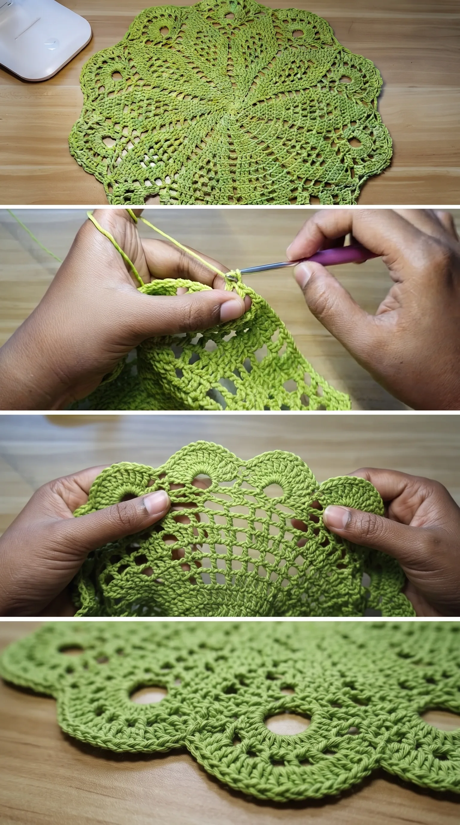 Crochet Table Centerpiece: An Elegant Decorative Accent pattern