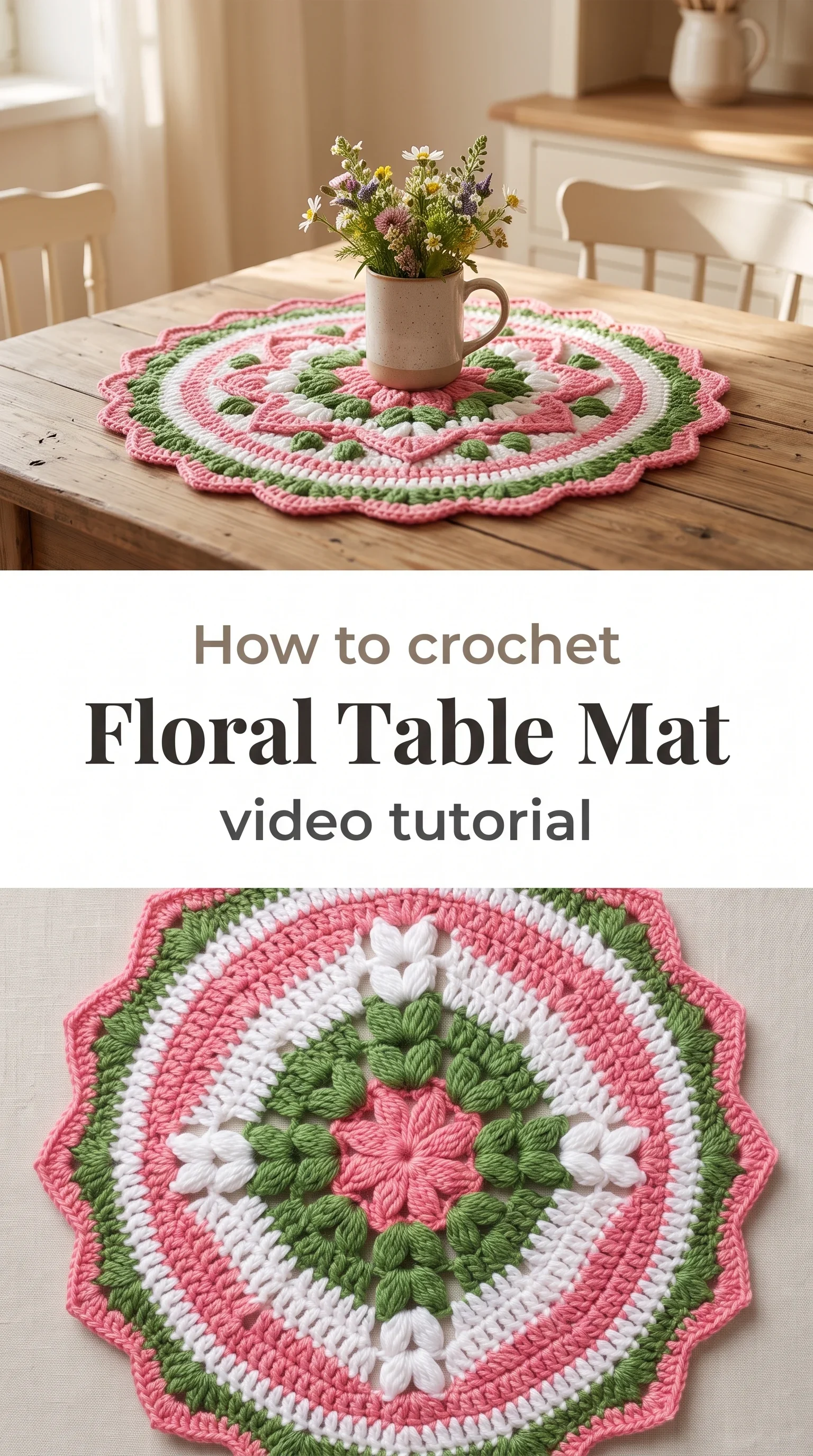 Crochet Table Mat: A Colorful Home Essential