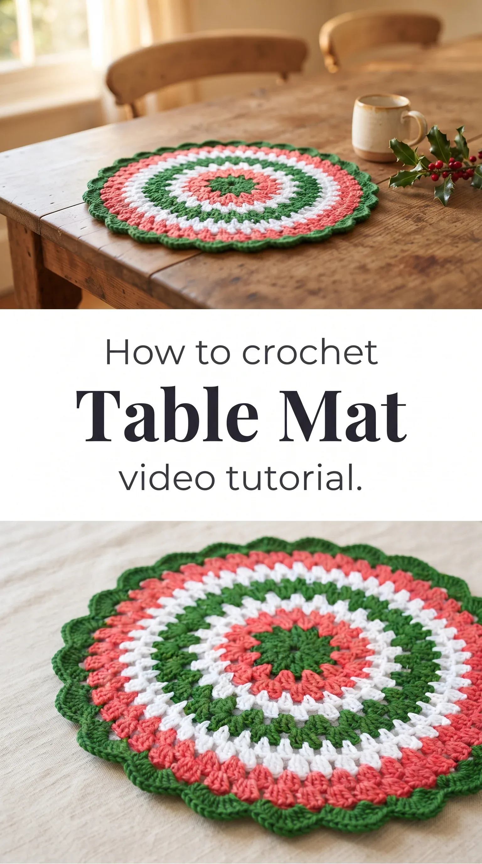 Crochet Table Mat: A Festive Home Accent