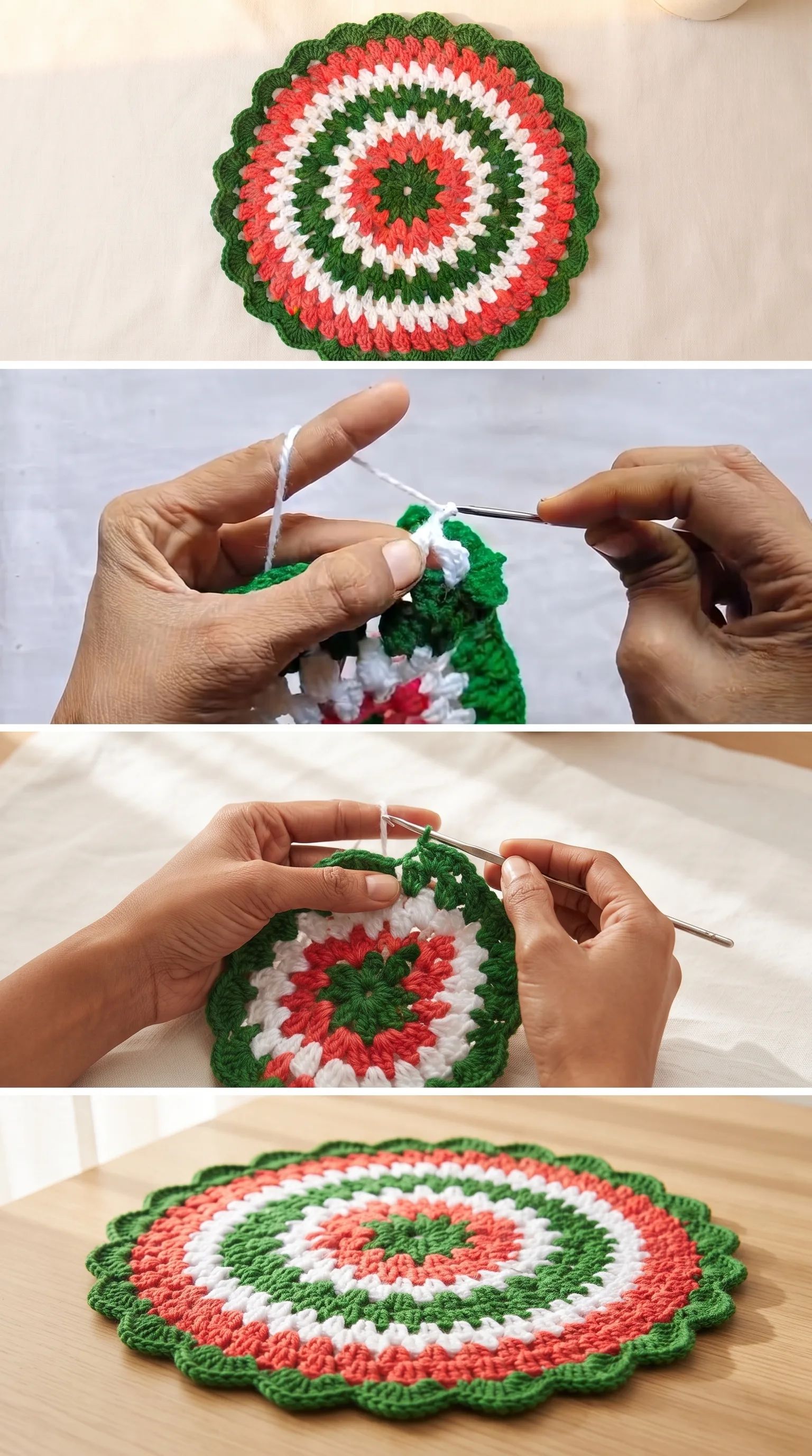 Crochet Table Mat: A Festive Home Accent pattern