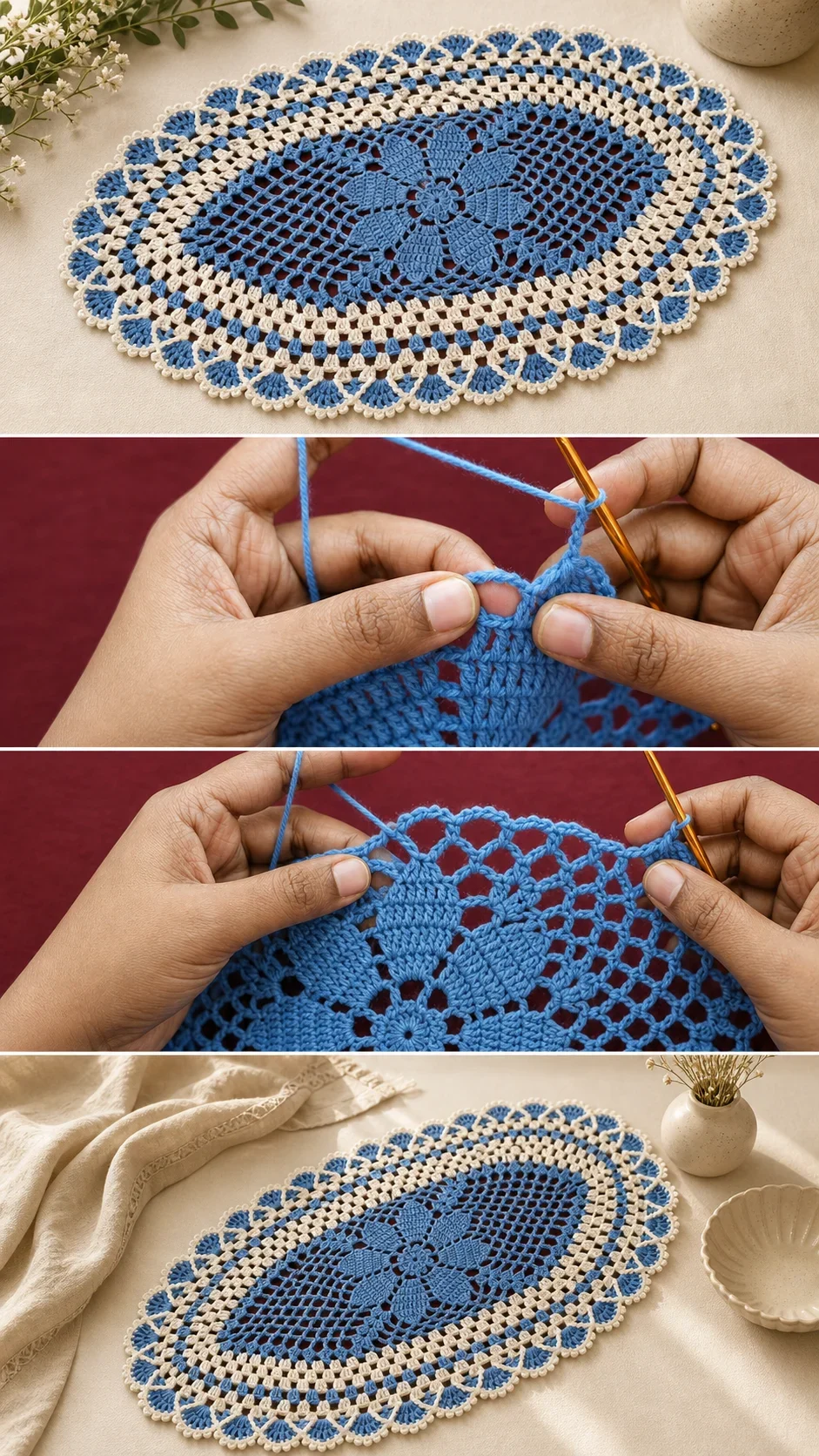 Crochet Table Runner: A Chic and Timeless Centerpiece pattern