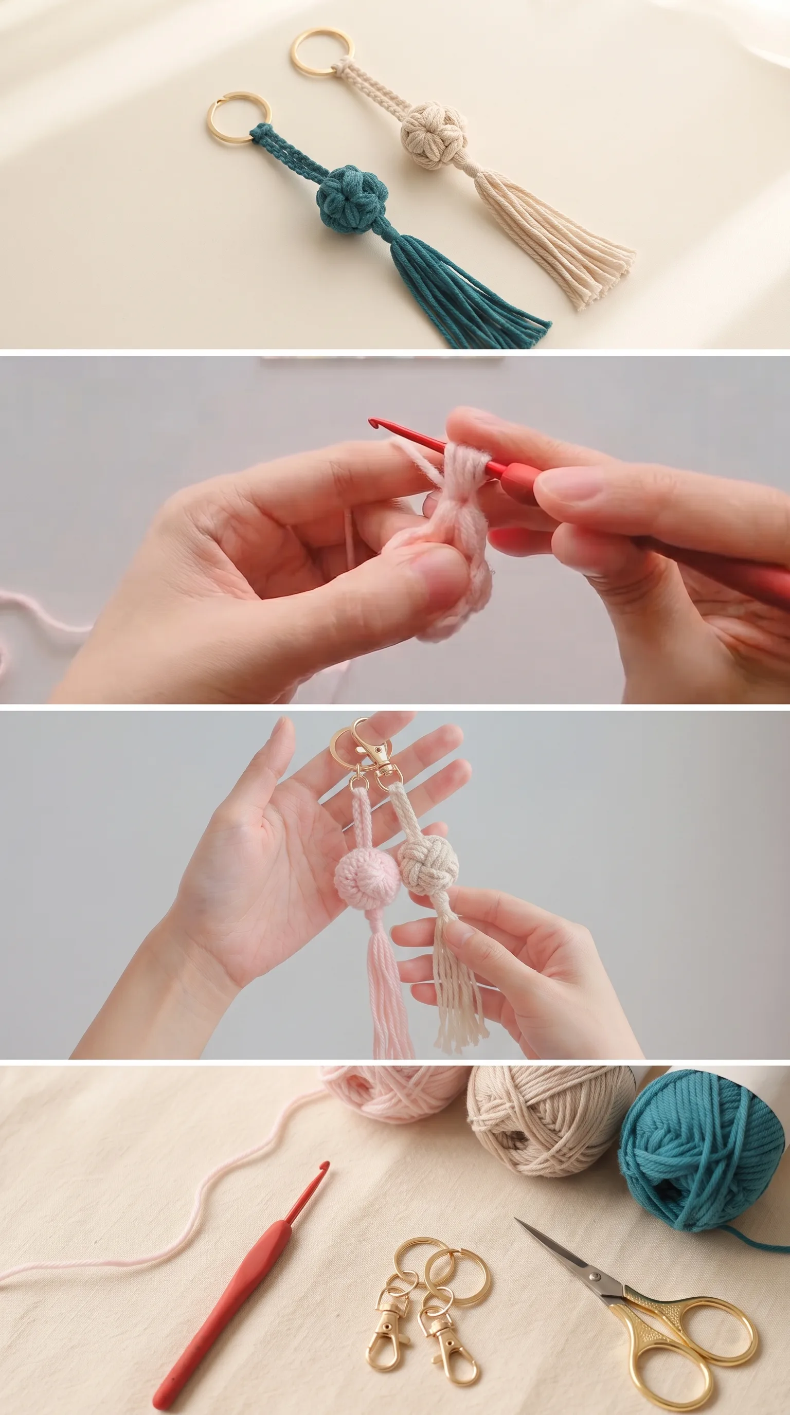 Crochet Tassel Keychain: A Delicate and Charming Accessory pattern