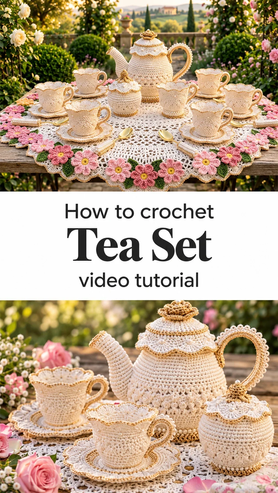 Crochet Tea Set: A Charming Home Décor Accent