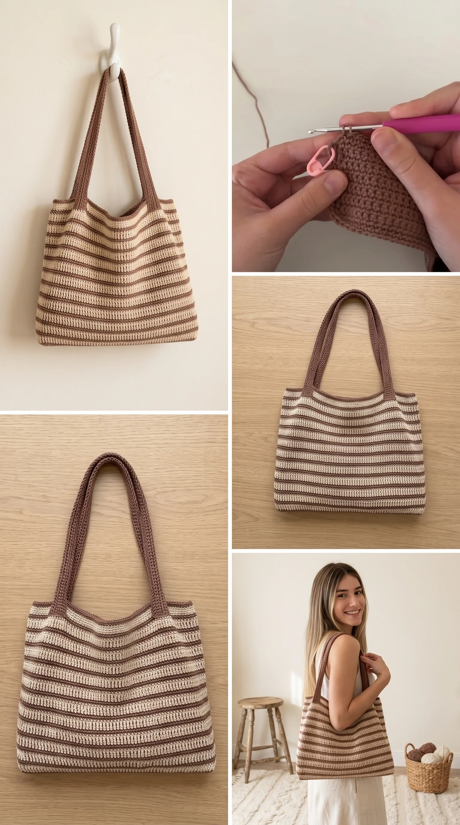 Crochet Treble Tote Bag: A Textured Summer Essential pattern