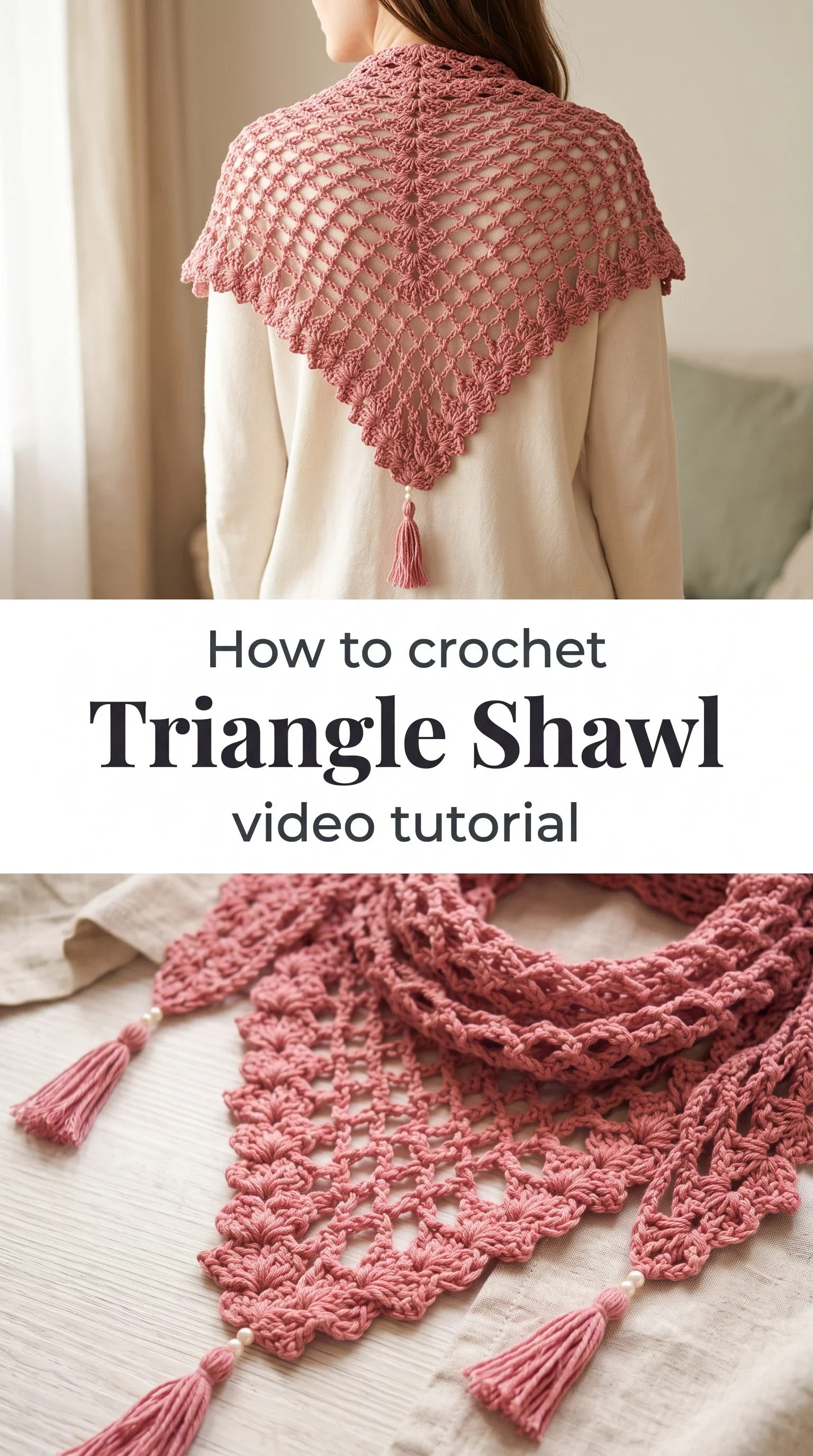 Crochet Triangle Shawl: A Delicate and Graceful Accessory