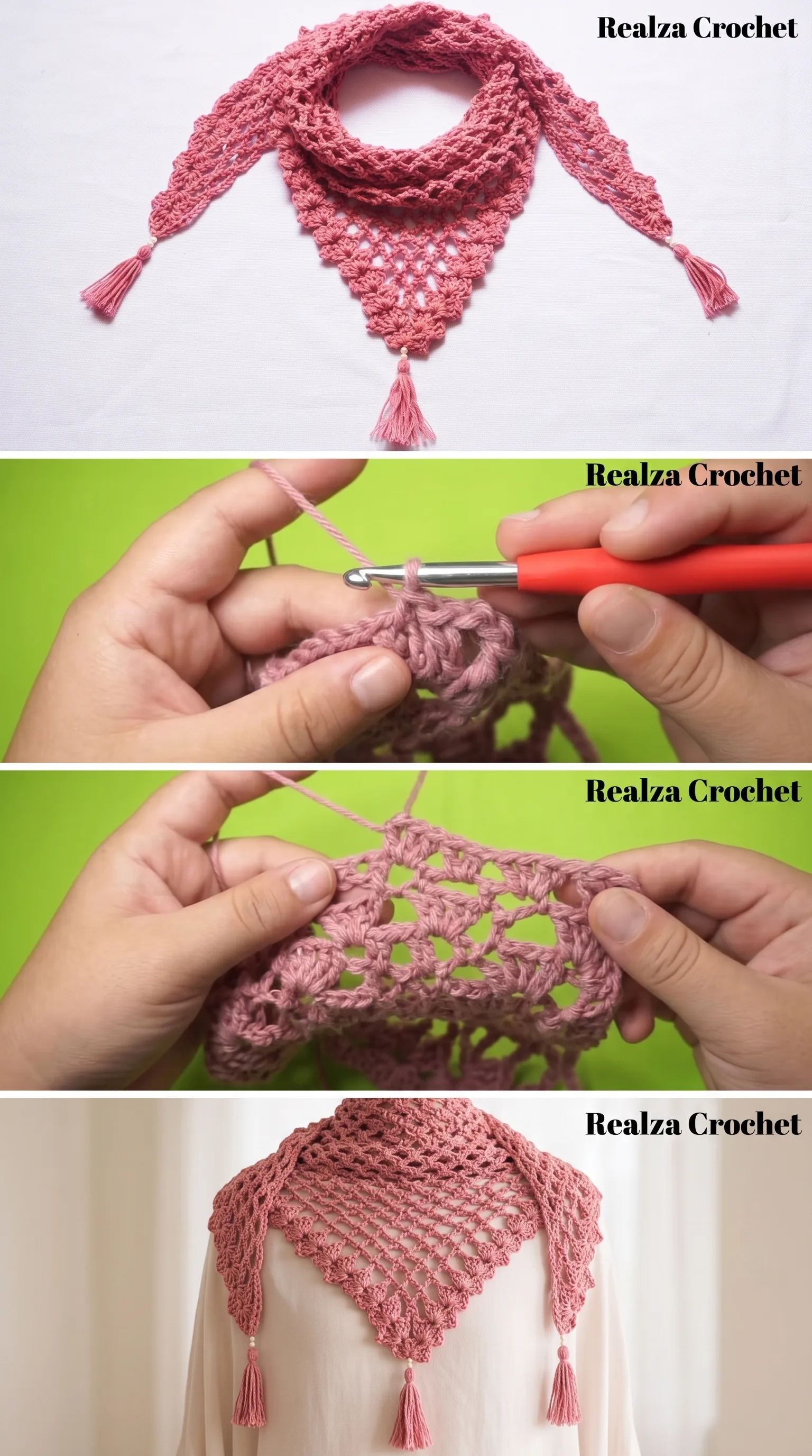 Crochet Triangle Shawl: A Delicate and Graceful Accessory pattern