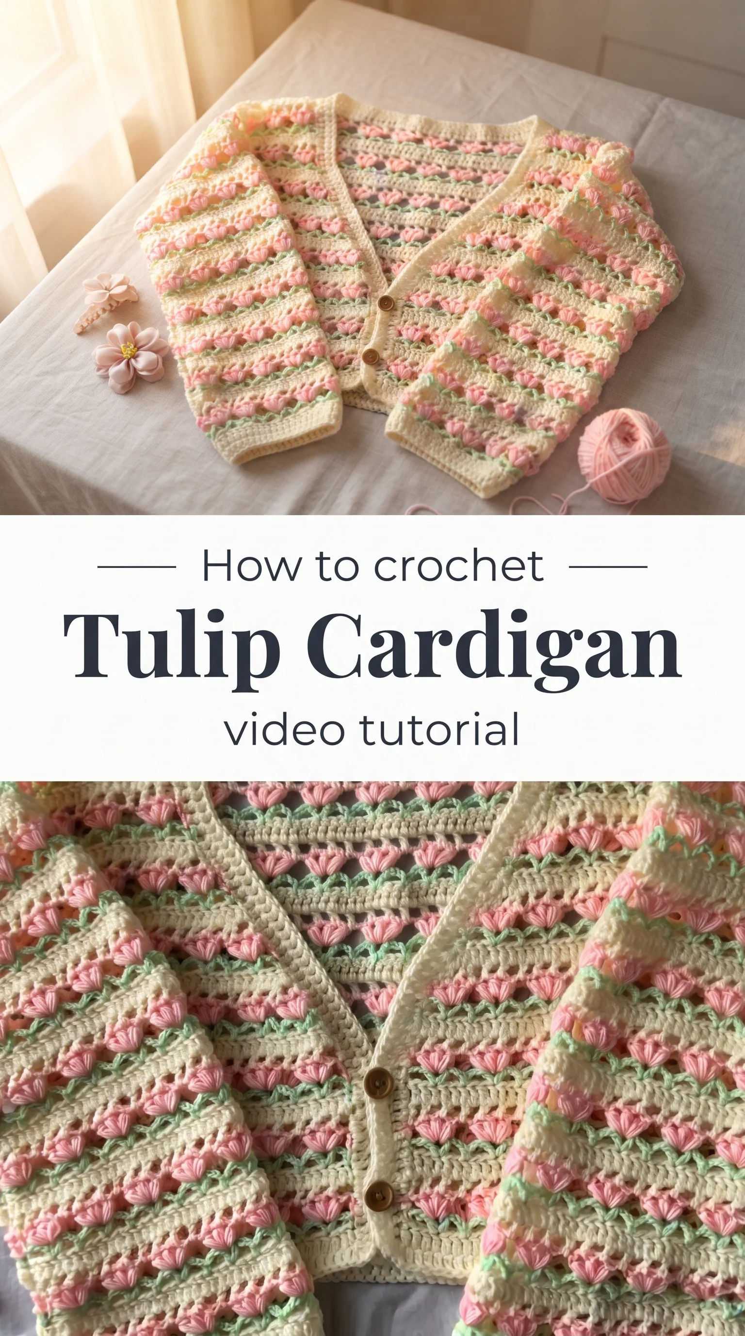 Crochet Tulip Cardigan: A Charming Spring Essential