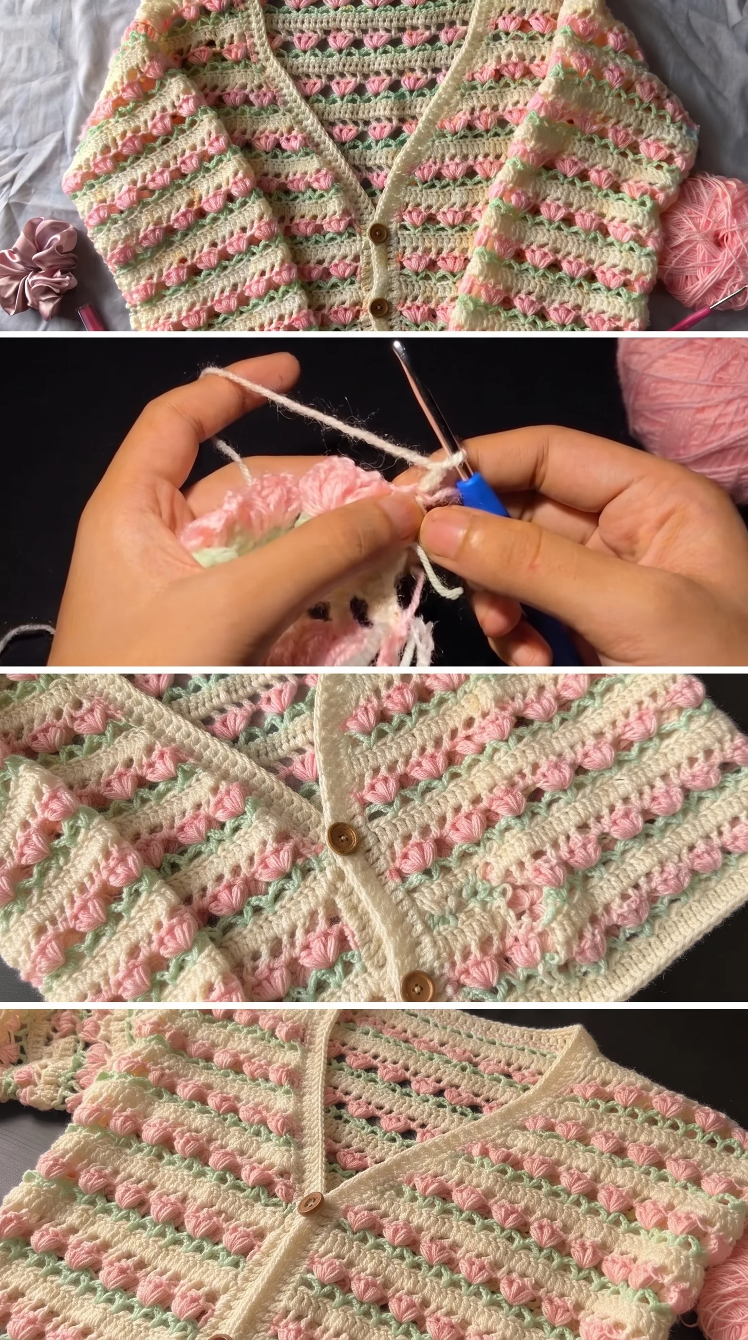 Crochet Tulip Cardigan: A Charming Spring Essential pattern