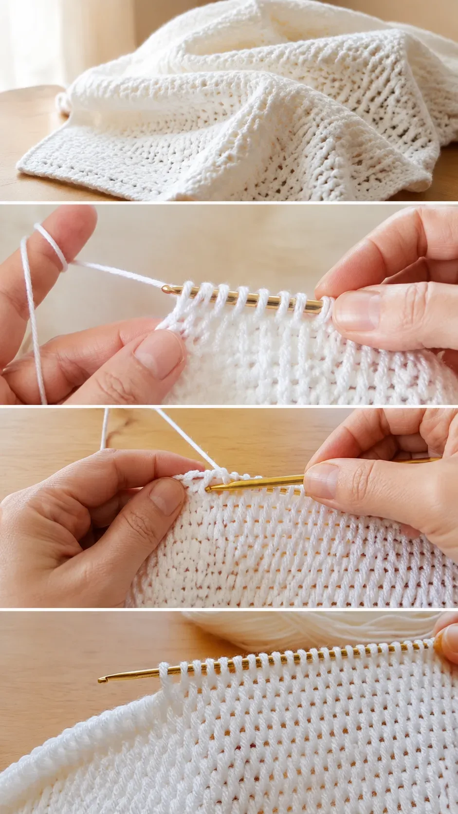 Crochet Tunisian Baby Blanket: A Soft and Timeless Treasure pattern