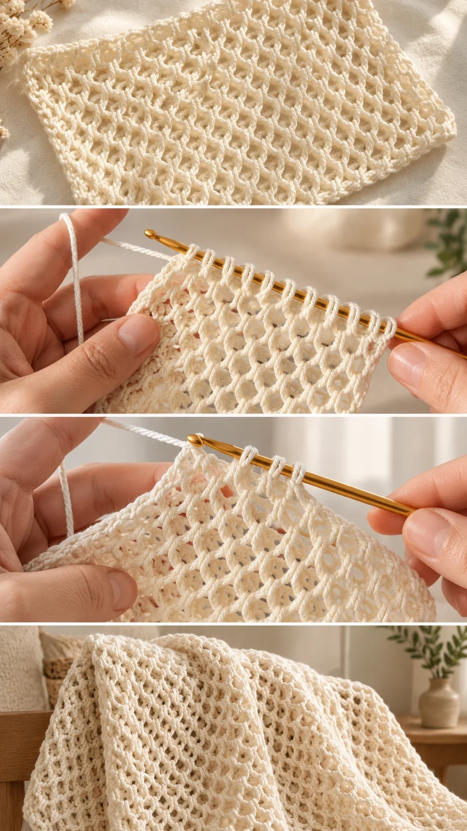 Crochet Tunisian Mesh: A Timeless Textured Classic pattern