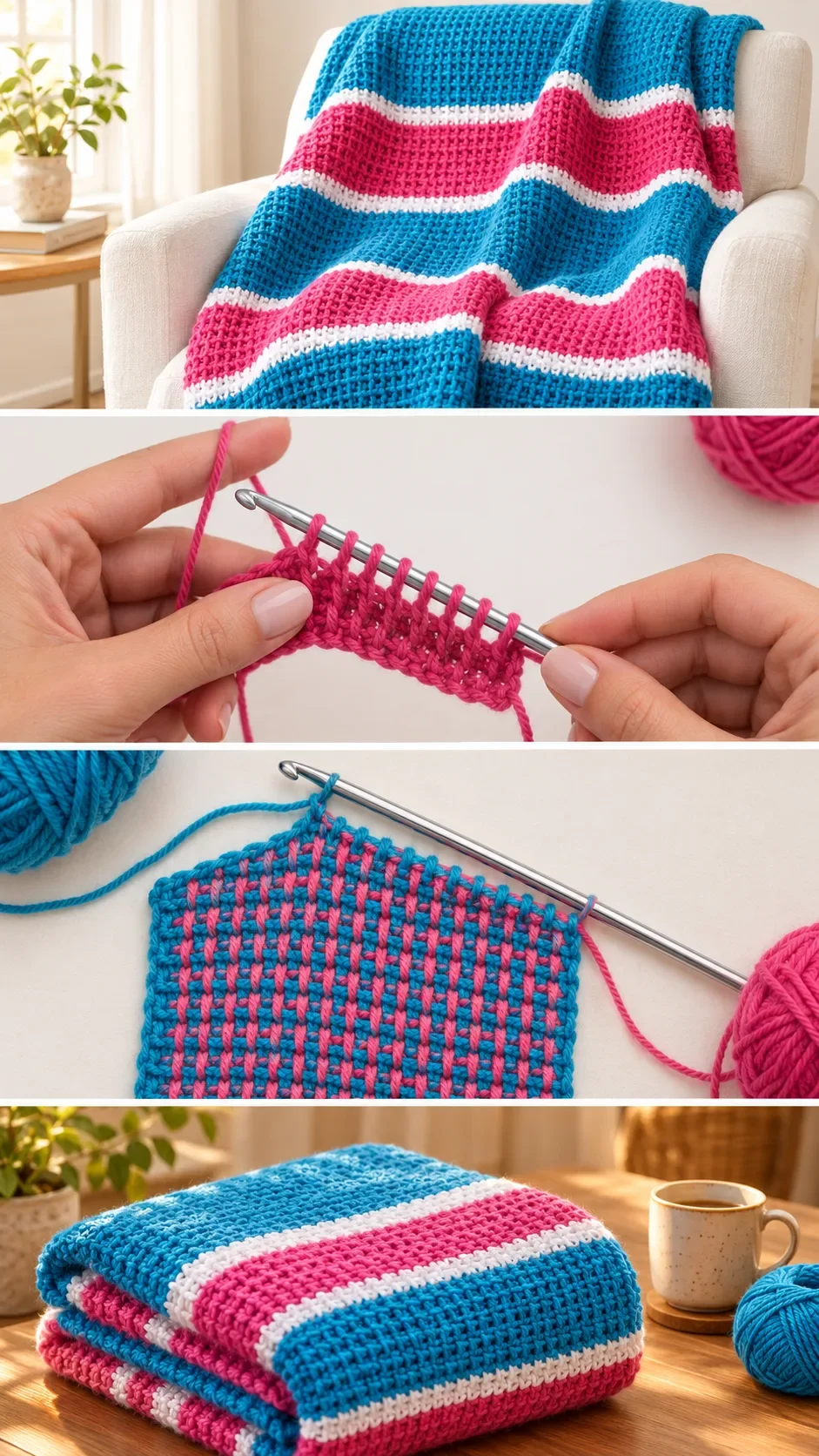Crochet Tunisian Simple Stitch: A Timeless Textile Craft pattern