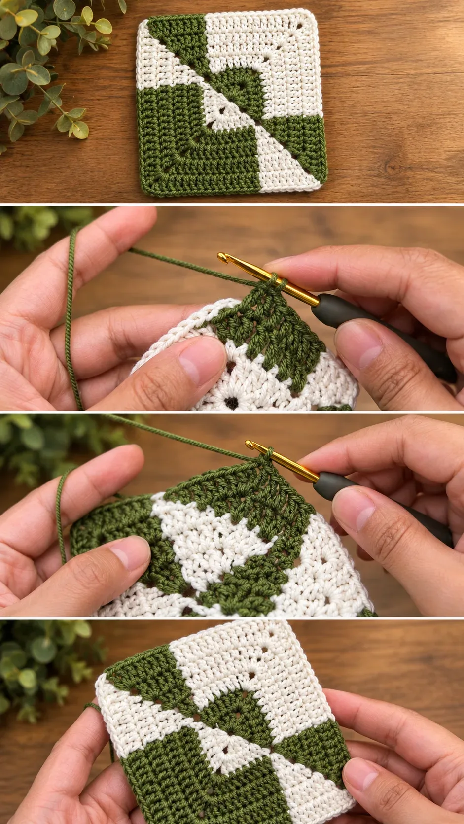 Crochet Twisted Granny Square: A Modern Timeless Classic pattern