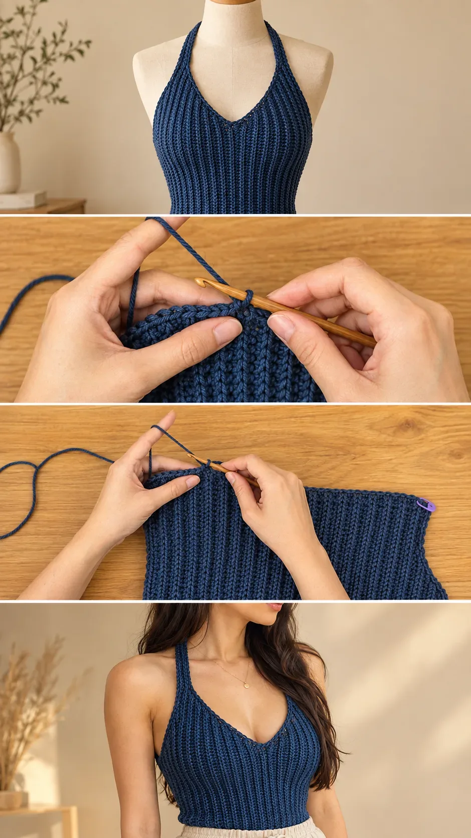 Crochet V Neck Tank: A Chic and Timeless Wardrobe Piece pattern