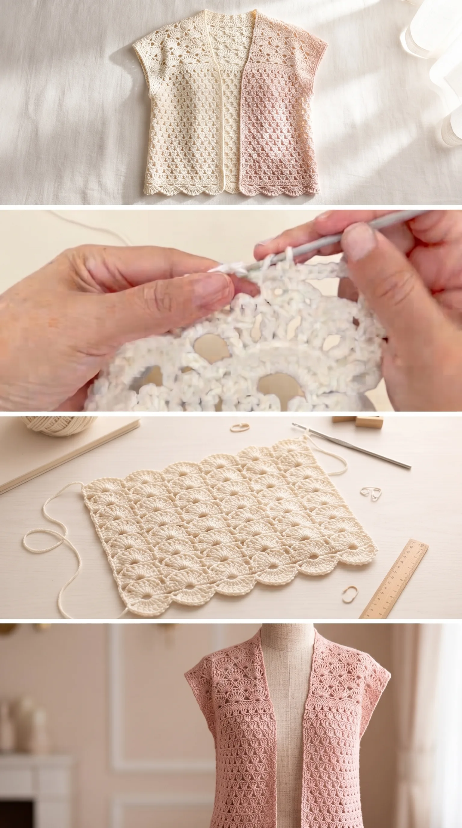 Crochet Vest and Top: A Versatile Rectangle Design pattern