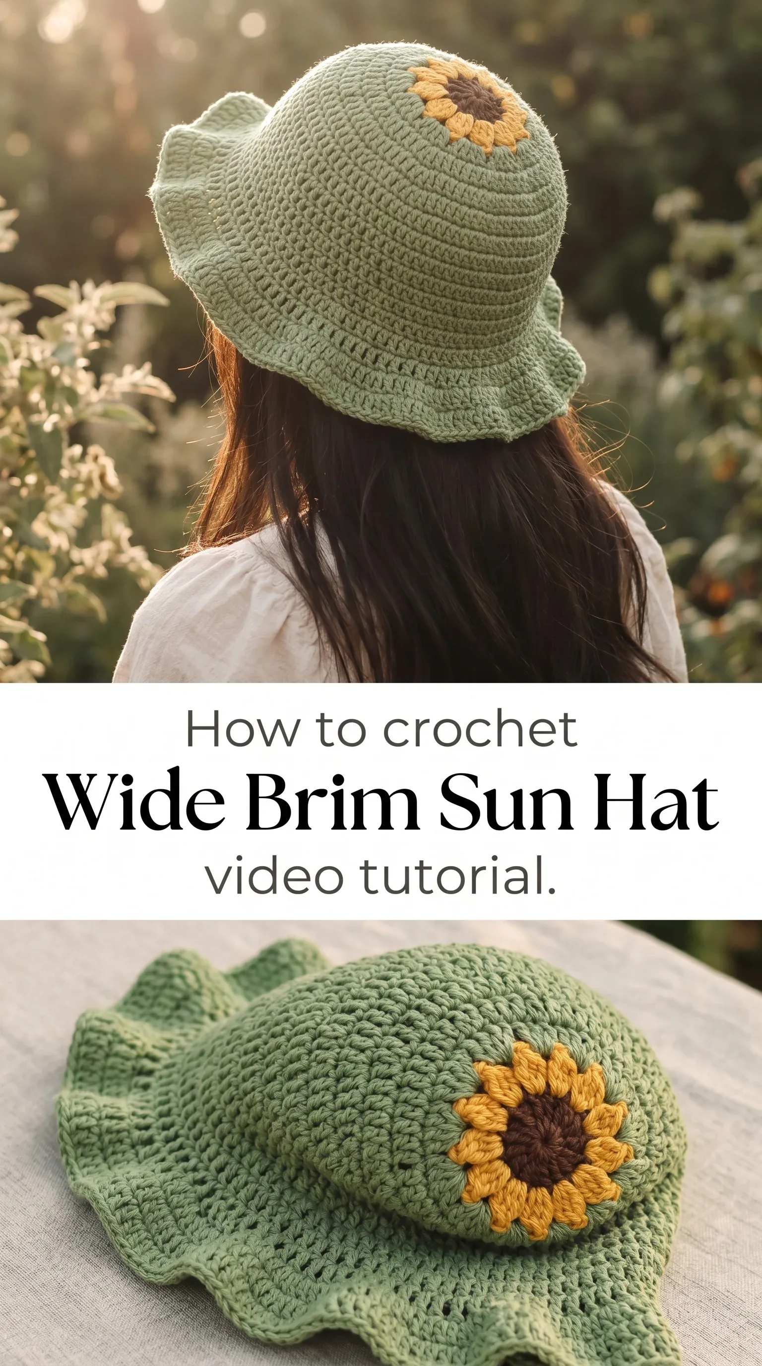 Crochet Wide Brim Sun Hat: A Cheerful Summer Essential
