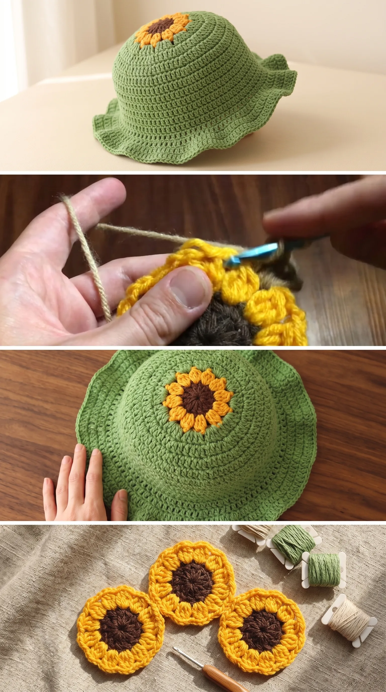 Crochet Wide Brim Sun Hat: A Cheerful Summer Essential pattern
