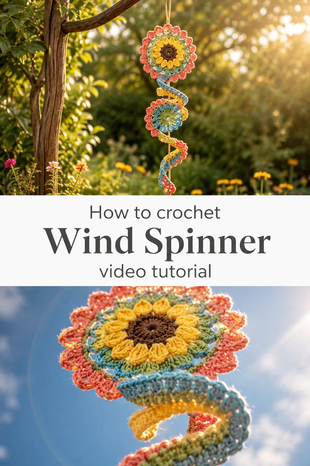 Crochet Wind Spinner: A Whimsical Outdoor Accent