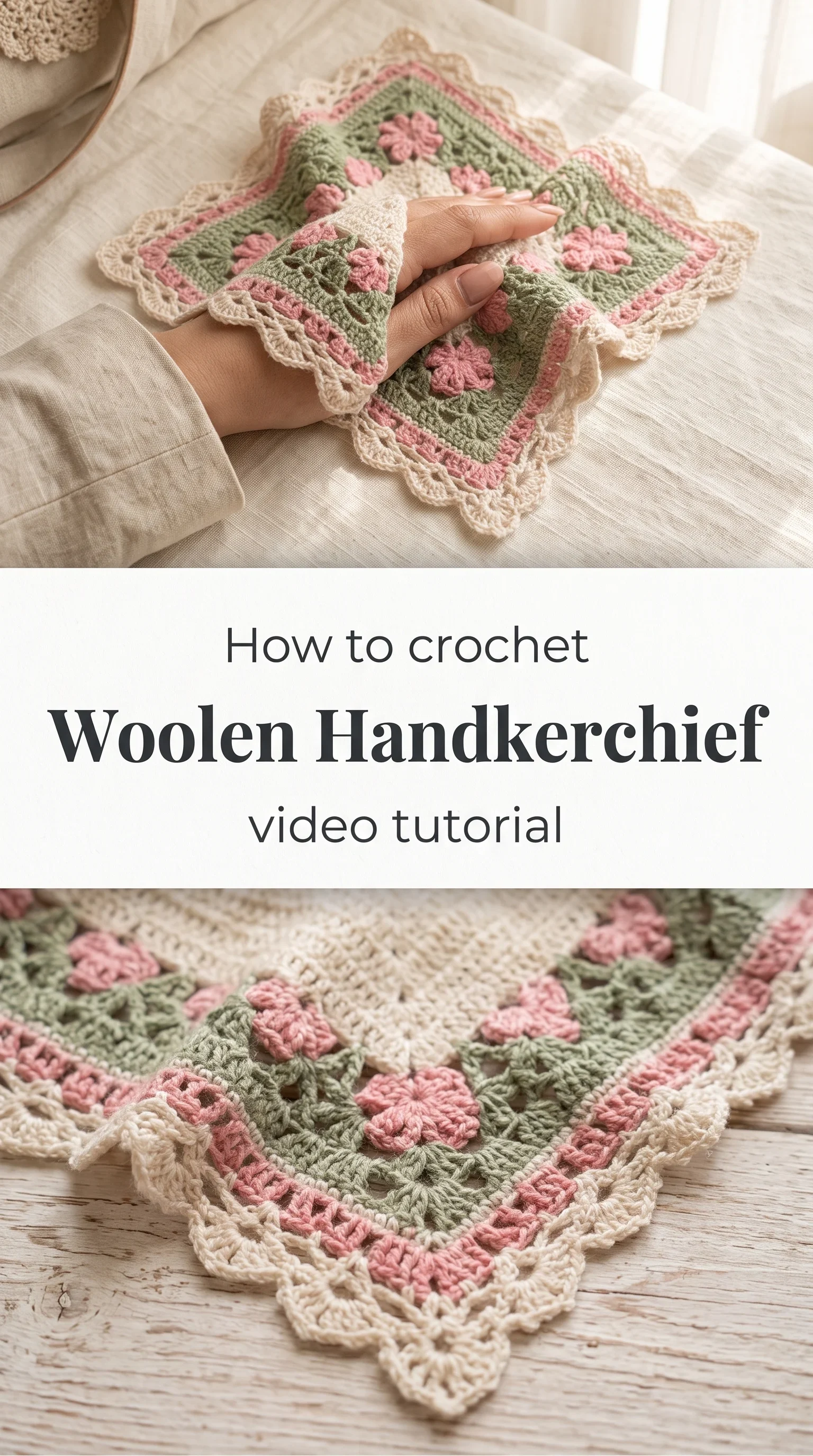 Crochet Woolen Handkerchief: A Traditional Decorative Treasure