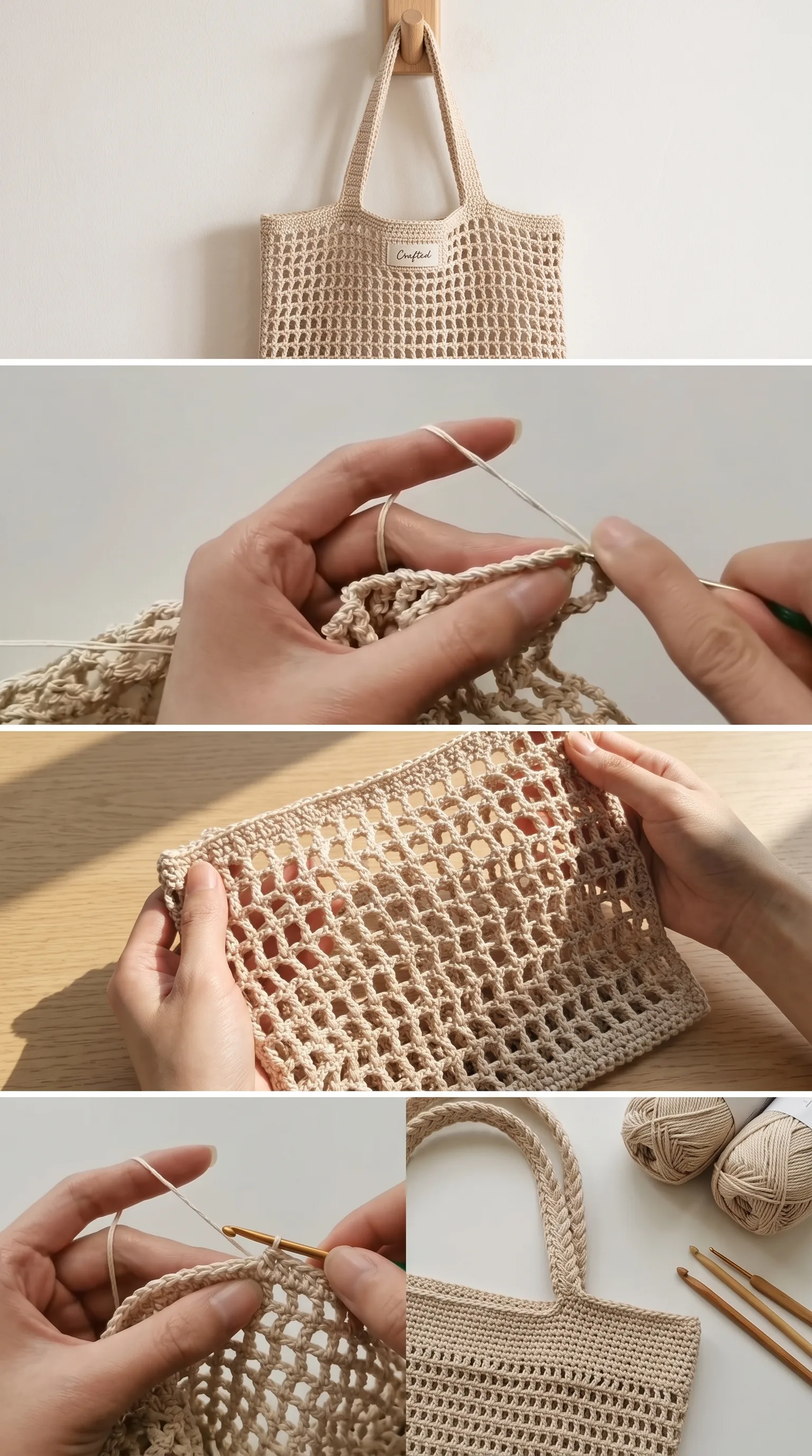 Crochet Woven Tote: A Chic Designer-Inspired Piece pattern
