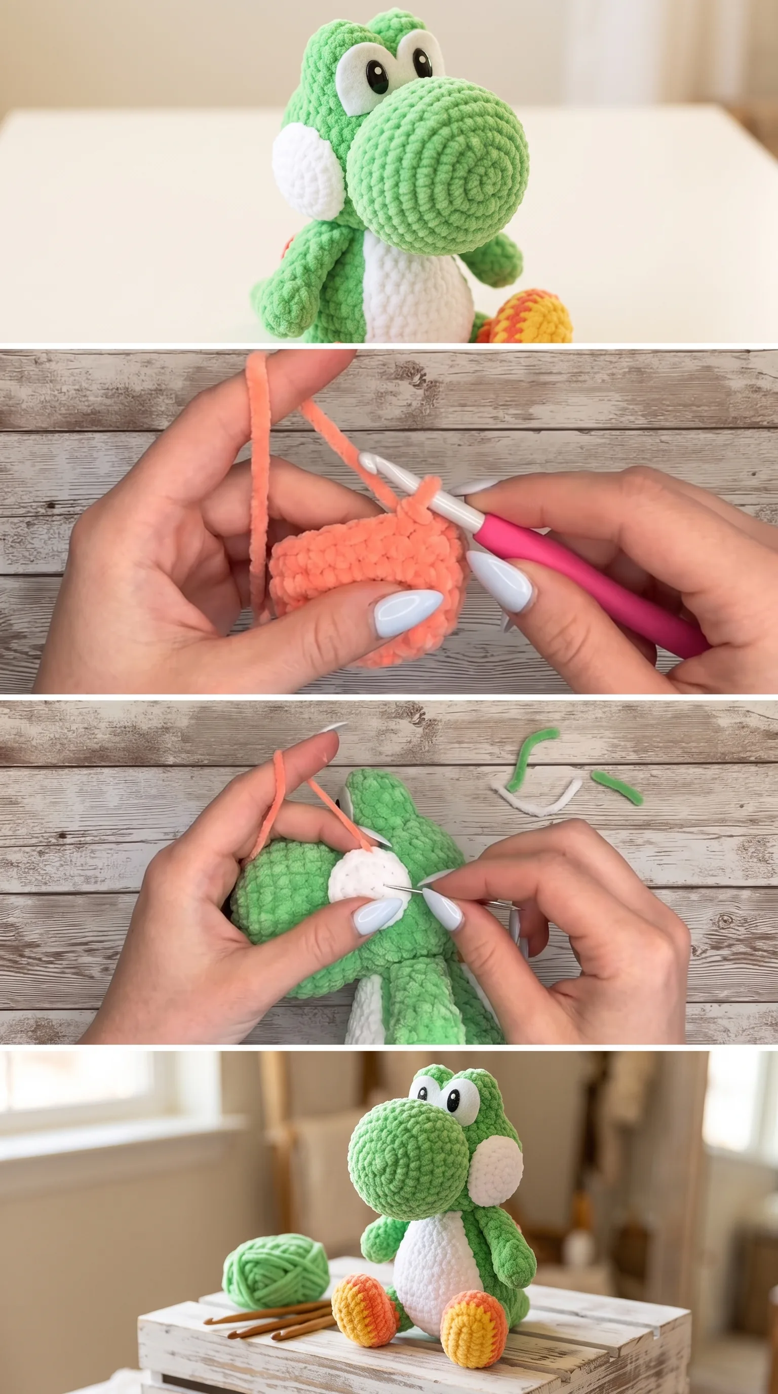 Crochet Yoshi Plushie: A Playful Gaming Classic pattern