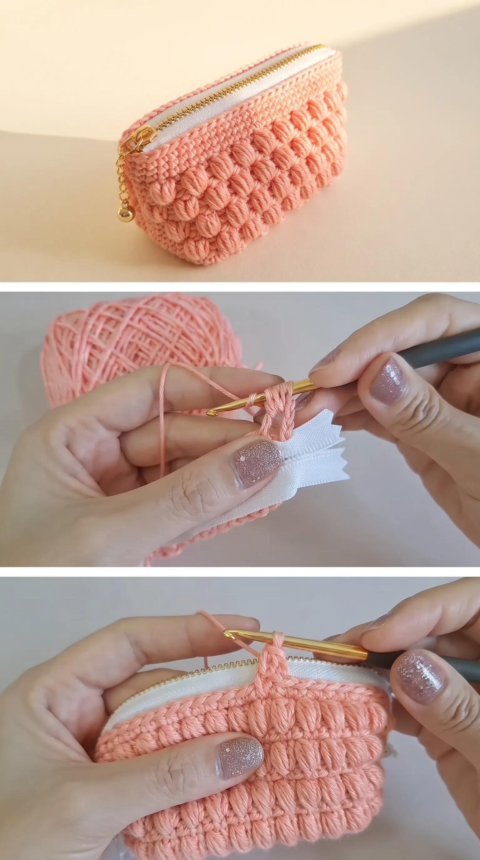 Crochet Zippered Coin Purse: A Charming Mini Accessory pattern