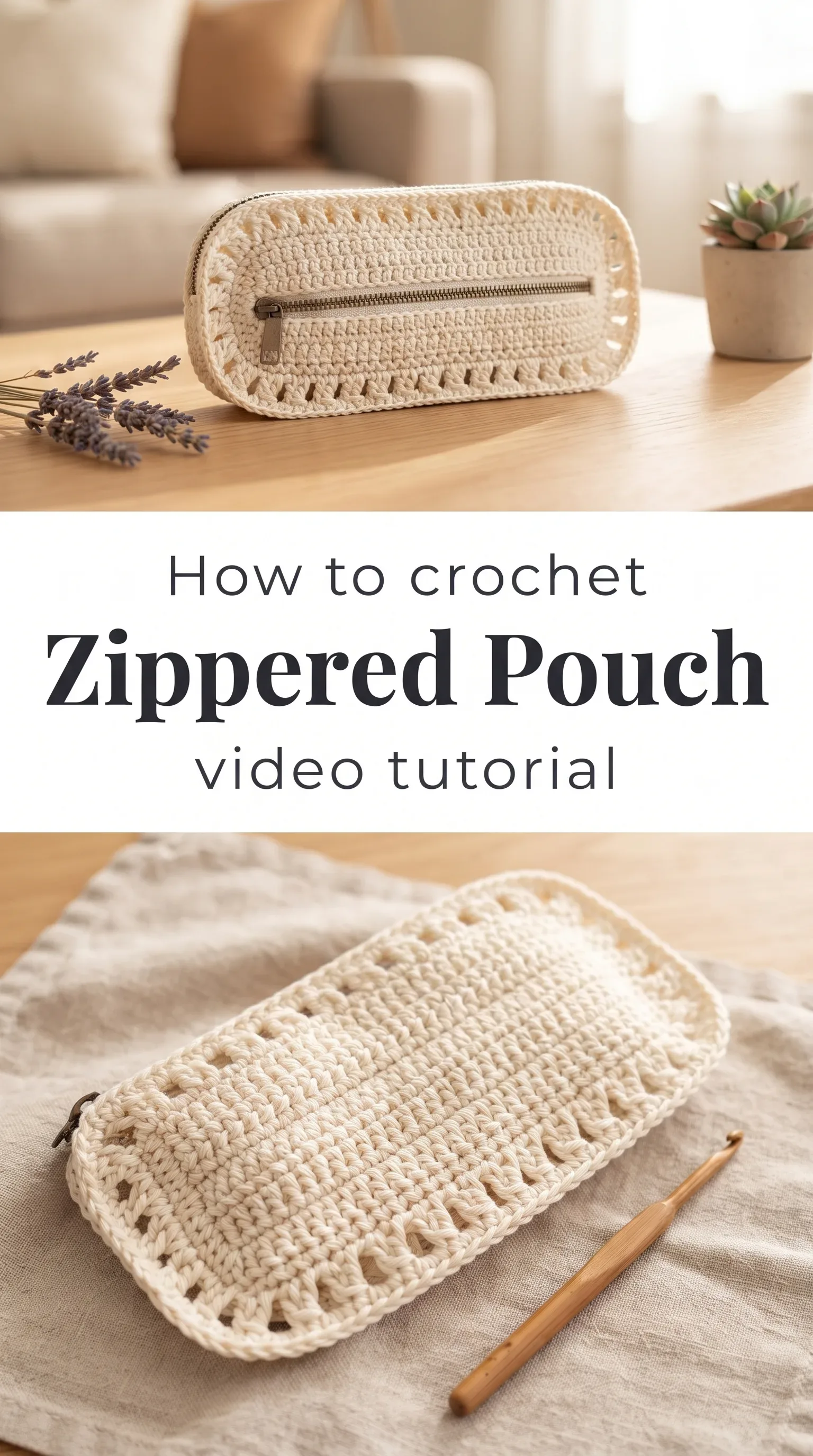Crochet Zippered Pouch: A Chic Everyday Essential