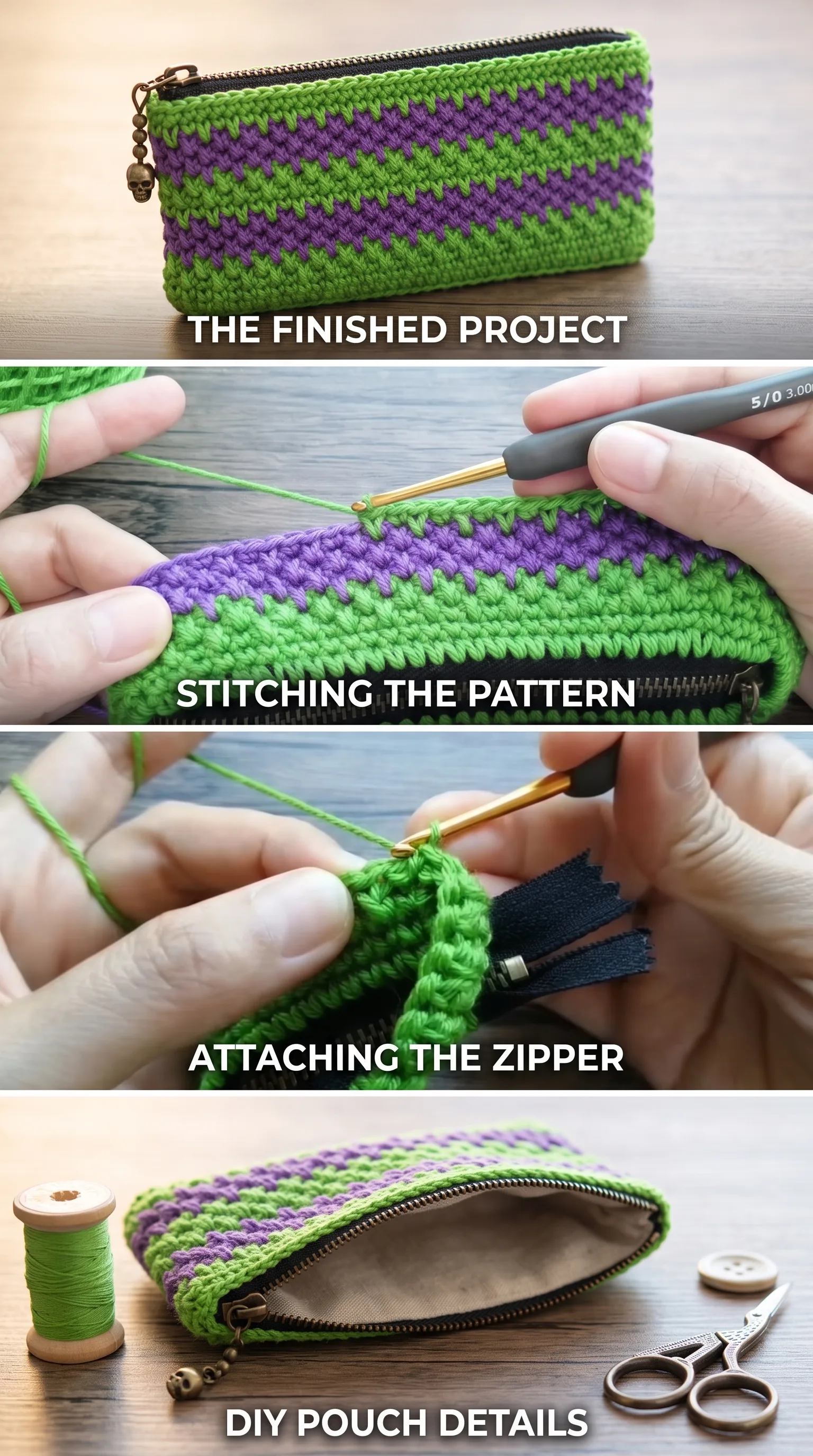 Crochet Zippered Pouch: A Practical Everyday Accessory pattern